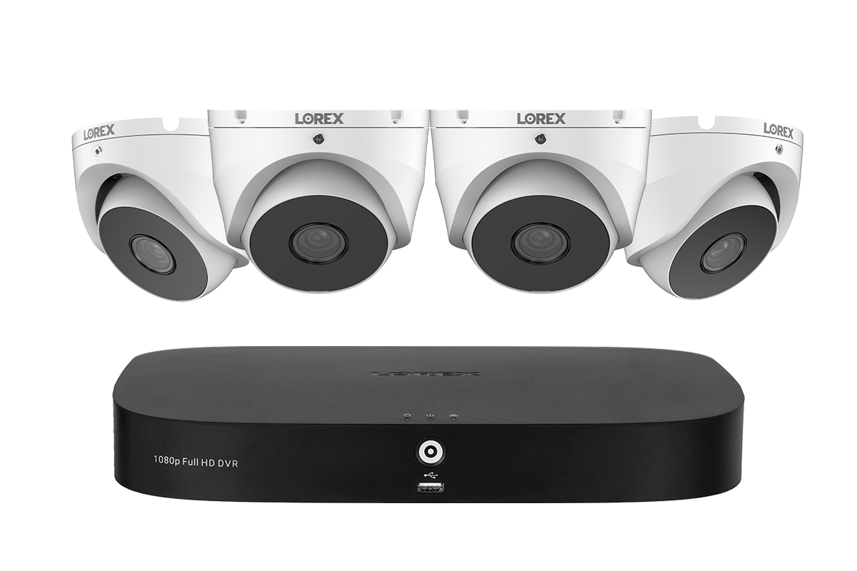 1080p 8 Camera Capable 1TB Wired DVR System with 1080p HD CVI Dome Cameras
